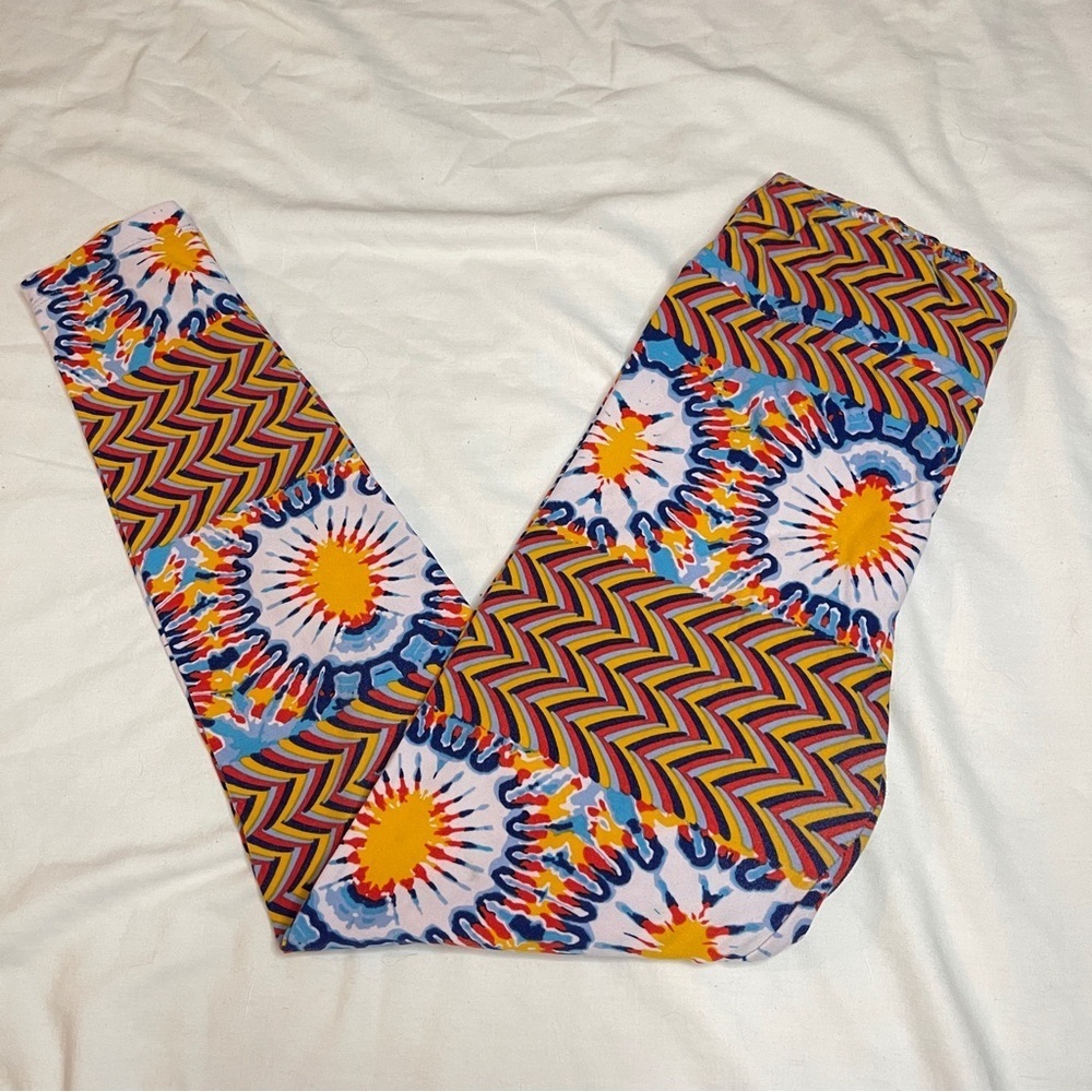 3/$15 LULA ROE Geometric Sunburst Leggings, OS